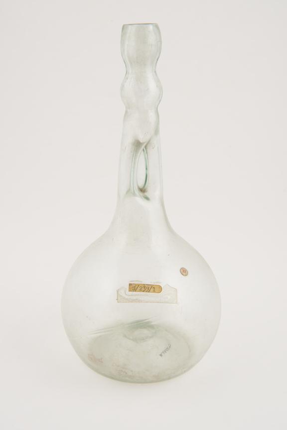 Glass flask, possibly pharmaceutical