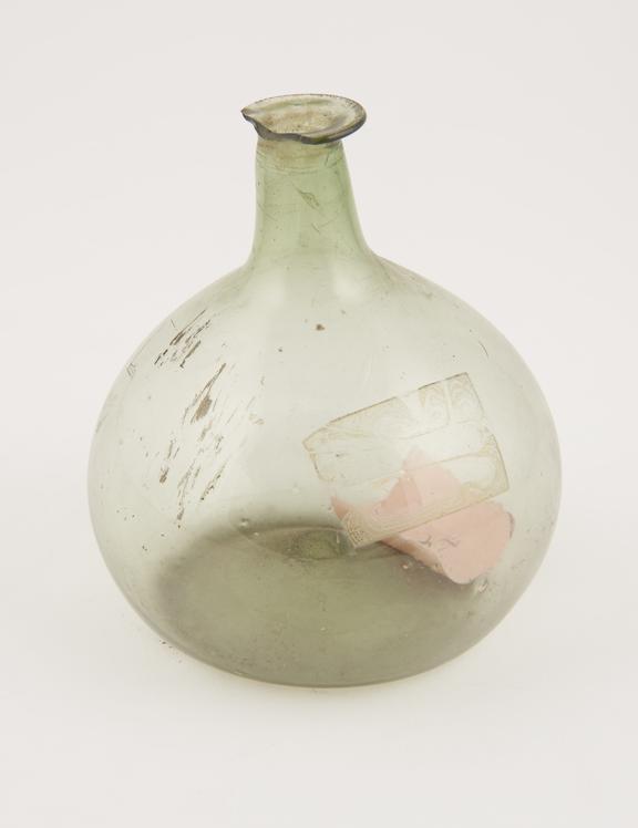 Glass flask, possibly pharmaceutical