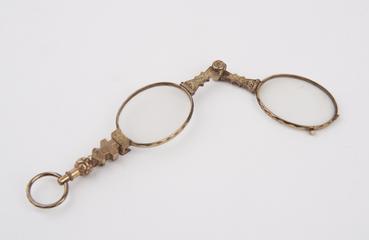 Ornamental gold folding eyeglasses