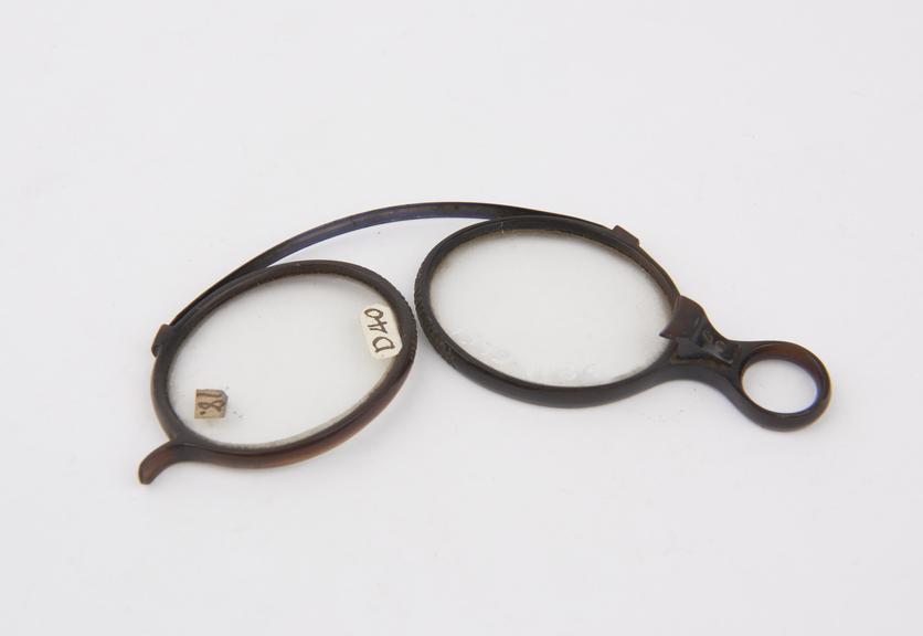 Double Eye Glasses (c.1870-80), tortoiseshell, spring bridge