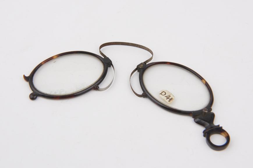 Double Eye Glasses (c.1870-80), tortoiseshell, spring bridge