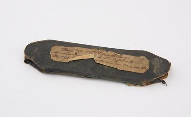 Spectacles case for spectacles belonging to the Revd. J.W. Hawksley in 1849