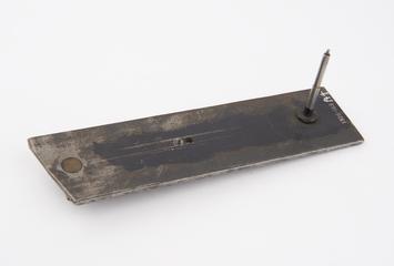 Steel plate from working model of marine chronometer escapement