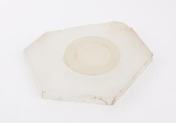 z-ring cut from a plane of quartz crystal