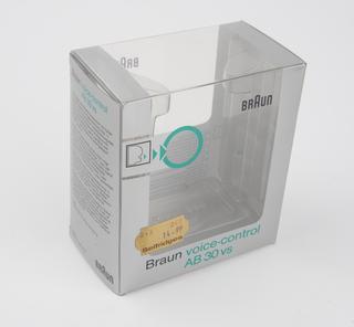 Carton and instruction manual, for quartz clock, with voice controlled alarm