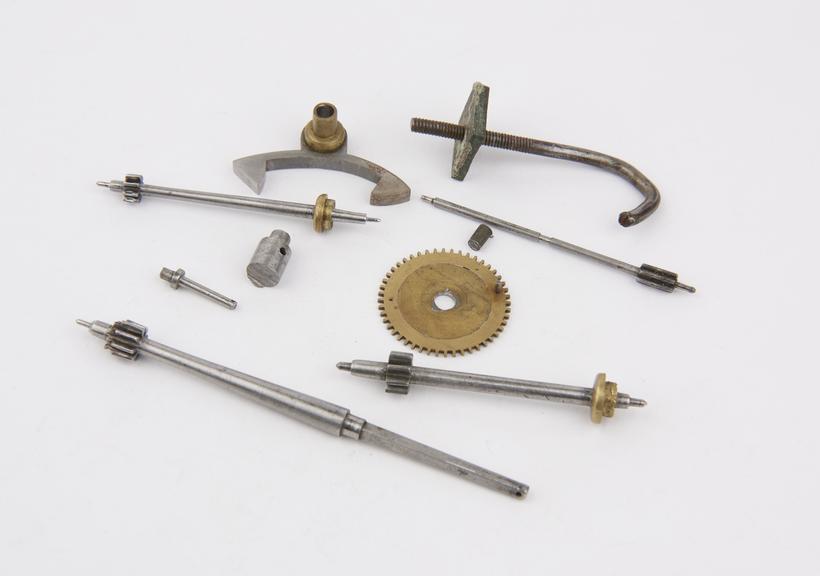 Components from a long-case clock by Benjamin Nicholas, London