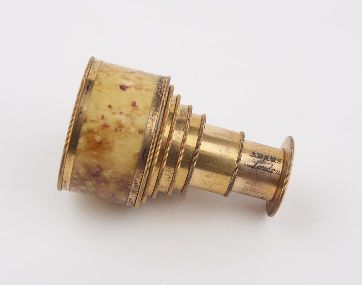 Six draw miniature gilt spyglass