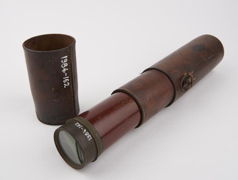 Terrestial telescope in leather case, Henry Barrow, London