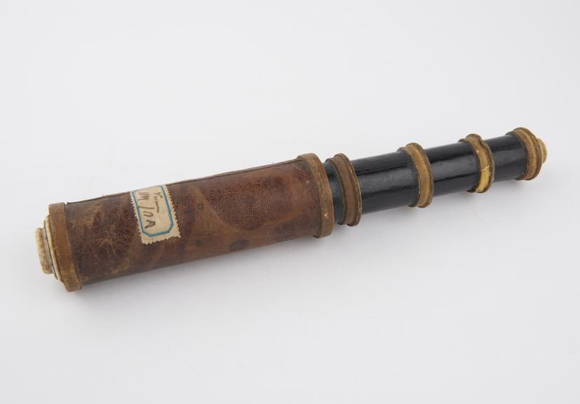 Leather draw-tube terrestrial telescope