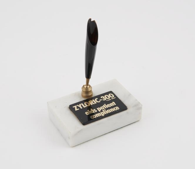 Pen holder on marble stand