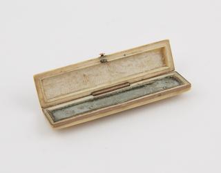 Ivory cosmetic case and mirror