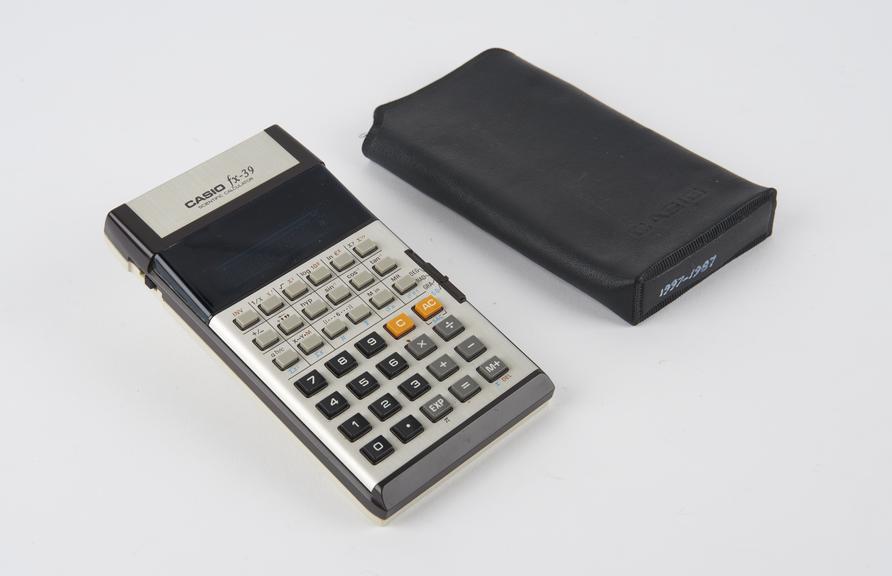 Scientific electronic pocket calculator by Casio. model FX39