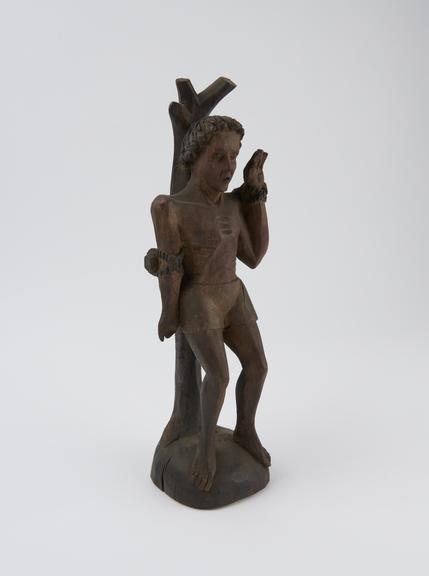 Wooden figure of Saint Sebastian, possibly French, 1600-1750