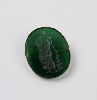 Green seal, probably glass