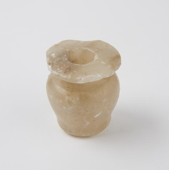 Alabaster kohl pot, Egyptian, probably New Kingdom, 1580-1350BC