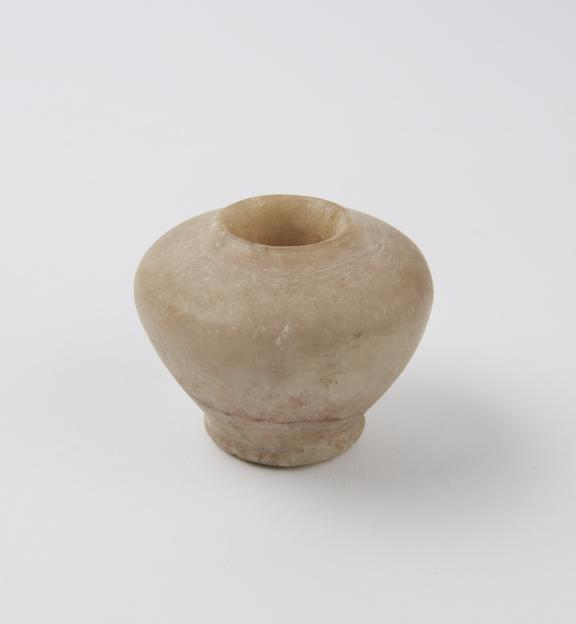 Alabaster kohl pot, Egyptian, probably New Kingdom, 1580-1350BC