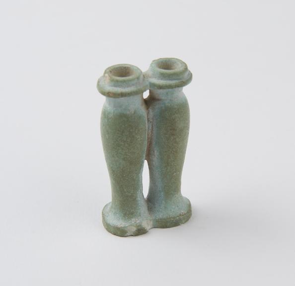 Double glazed earthenware kohl tube, Egyptian, 500BC-400AD