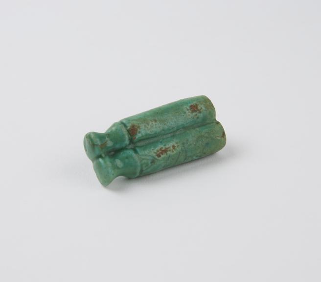 Double glazed earthenware kohl tube, unsigned, Egyptian