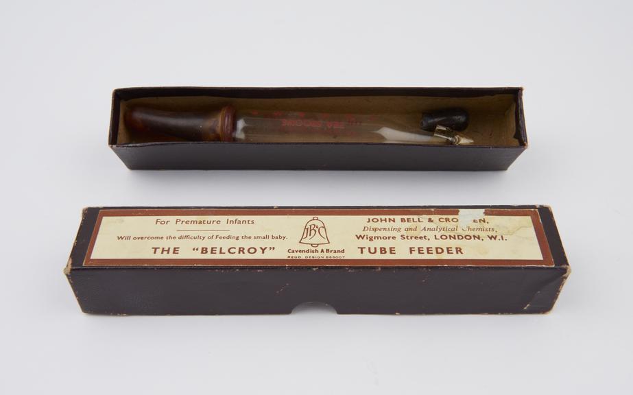 'Belcroy' tube feeder for premature infants by John Bell &