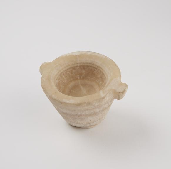 Alabaster mortar, Egyptian, probably New Kingdom, 1580-1850BC