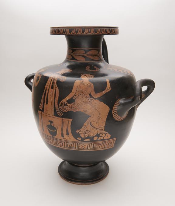 Large red figure hydria or water carrier