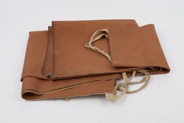 Red rubber midwives' apron