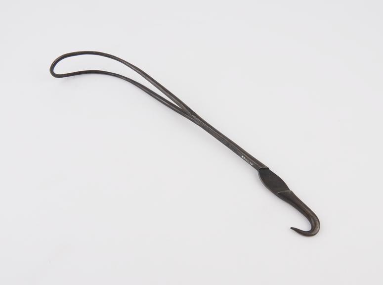 Forceps, obstetrical, Chamberlen, iron, one blade only