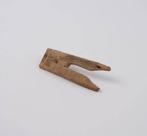 Wooden circumcision peg clamp, Algeria, North Africa, 1800-1910