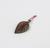 Amuletic pendant, drop-shaped red jasper in silver mount