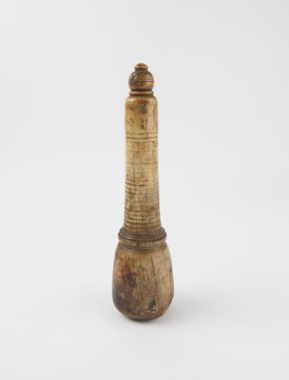 Ivory bark beater or pestle, Hawaiian, 1700-1900