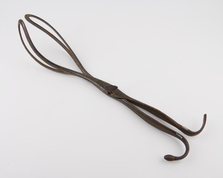 Forceps, obstetrical, Dubois, steel, by Suscipj of Rome