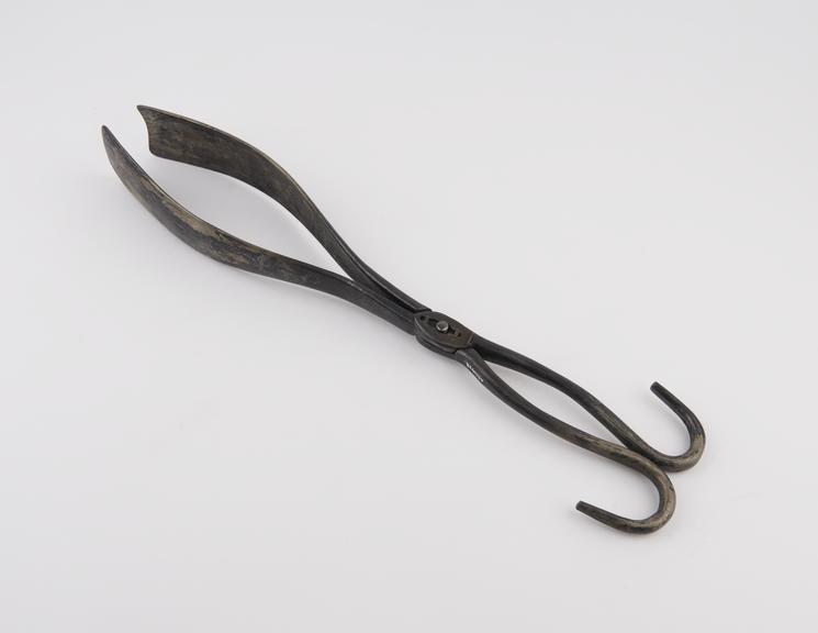 Obstetrical forceps, metal, possibly a model, 1700 to 1900