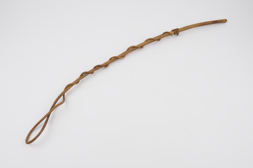 Whip, rawhide, rhinoceros, Sudanese, 1850-1920