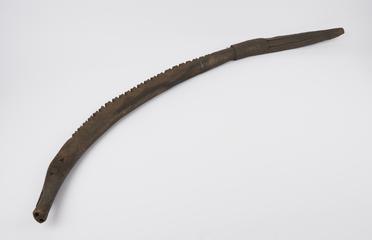 Carved whale rib fashioned into a spear (?), anima