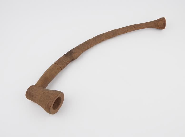 Tobacco pipe, wood, Bushongo(?) or neighbouring tribes