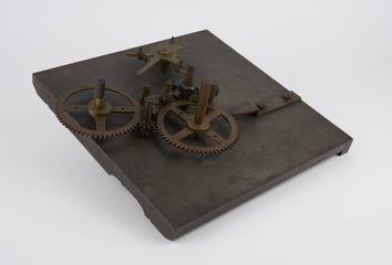 Gear and lever assemblies, on metal base