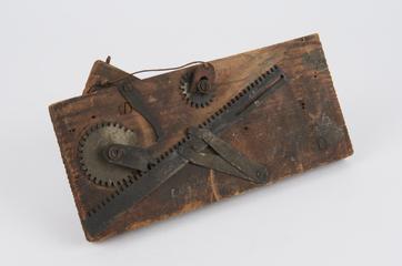 Gear wheel rack assembly, wooden mount