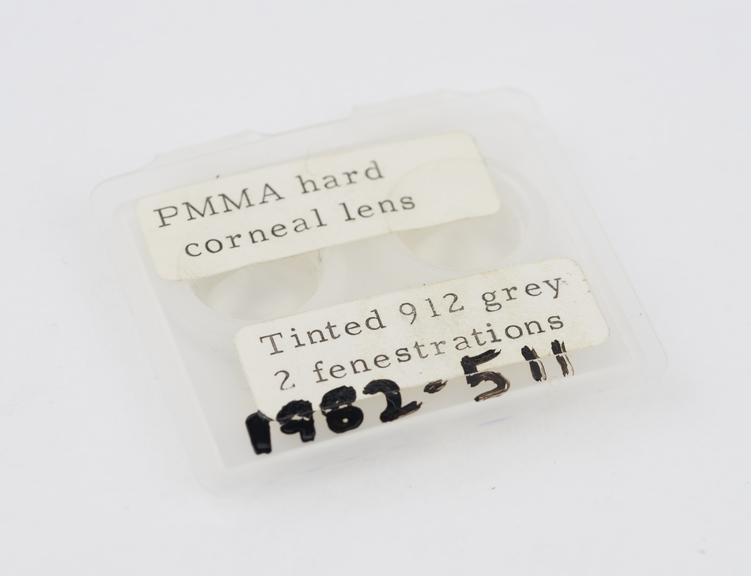 Single hard corneal lens, PMMA plastic