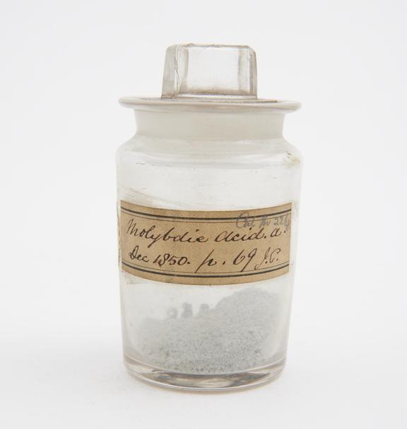 Molybdic acid. Impure form. Prepared by Dr. Percy in 1850