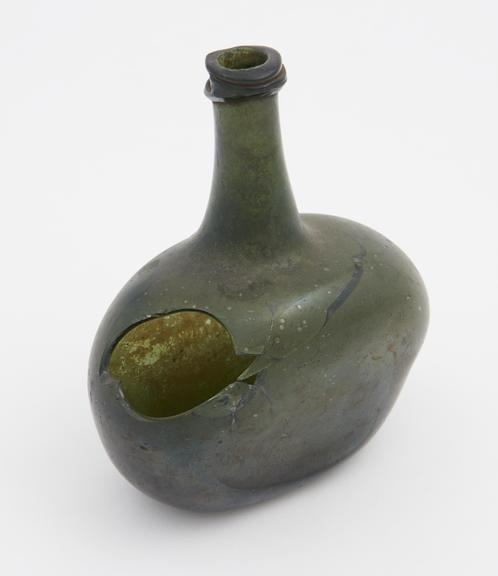 Green glass bottle