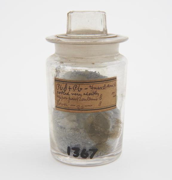 Lead and galena fused together and cooled slowly