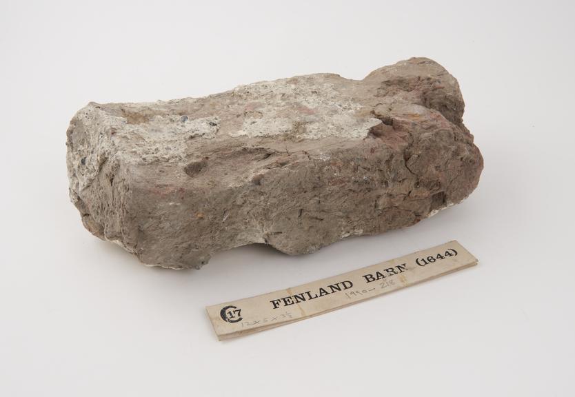 Large brick from a Cambridgeshire Fenland barn of 1644