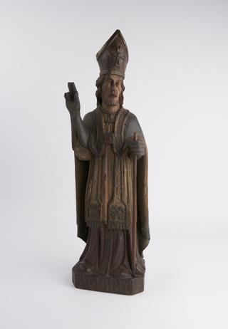 Wooden figure of Saint Guirec