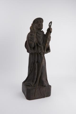 Wooden figure of Saint Bernard
