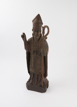 Wooden figure of Saint Guirec