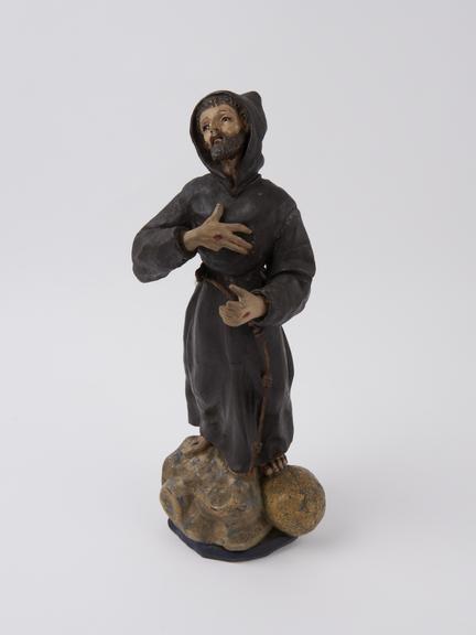 Plaster statue of Saint Francis of Assisi, possibly Italian