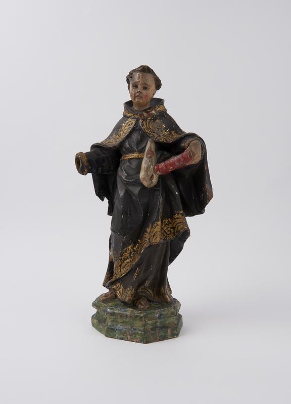 Painted wooden figure of St