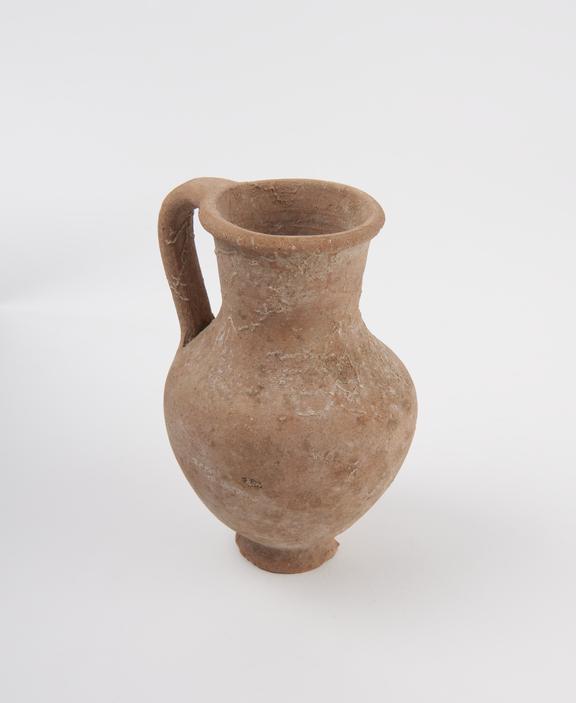 Earthenware jug, wide neck, Egyptian, probably New Kingdom