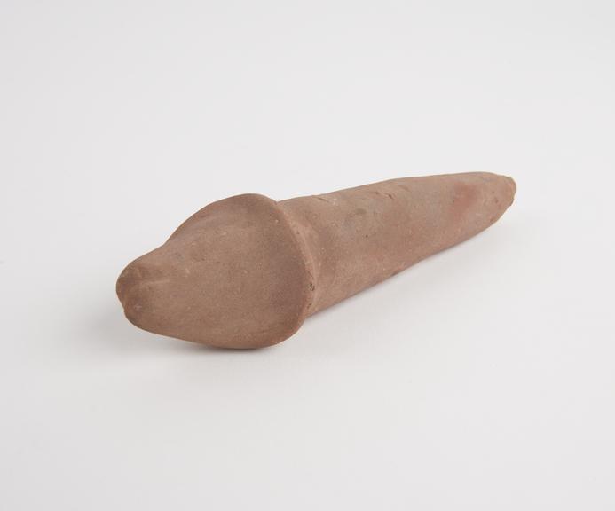 Moulded terracotta phallus