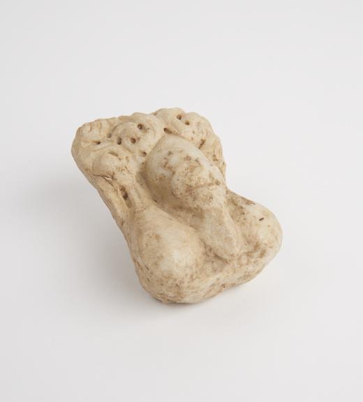 Marble sculpture in the form of male genitals